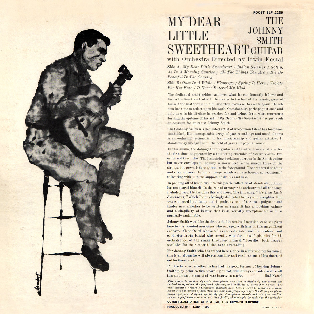 Johnny Smith - My Dear Little Sweetheart - Back cover